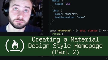 Creating a Material Design Style Homepage Part 2 (P5D17) - Live Coding with Jesse