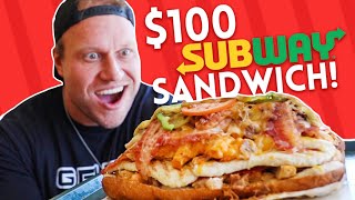 $100 Subway Sandwich CHALLENGE!