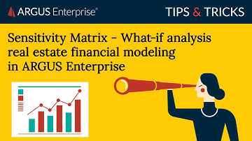 Sensitivity Matrix - What-if analysis real estate financial modeling in ARGUS Enterprise