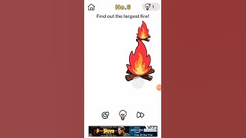 brain out game level-6(find out the largest fire)