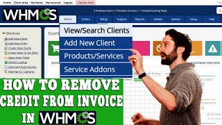 how to remove credit from invoice in whmcs? [step by step]☑️