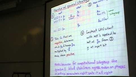 Terry Rudolph: Local Hidden Variables and Efficient Simulations of quantum computations