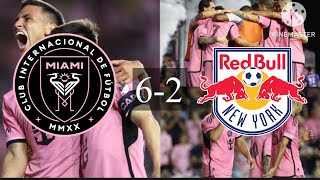 INTER MIAMI VS NEW YORK REDBULLS 6-2 // MLS HIGHLIGHTS // SUAREZ HAT TRICK AND MESSI BREAKS RECORD