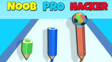 NOOB vs PRO vs HACKER - Color Pencil Run 👍#trending #viral #gaming #gameplay #funny #games #shorts