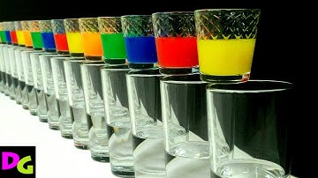 AMAZING Color Domino Effect Chain Reaction