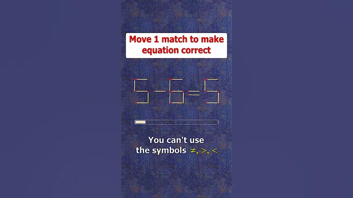 Fix the equation by moving 1 stick #shots