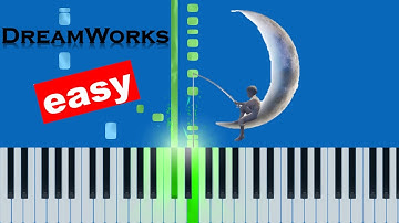 DreamWorks Theme Song (Slow Easy) Piano Synthesia Tutorial