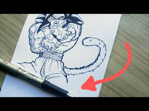 Como desenhar GOKU SSJ4 (Dragon Ball GT) #GOKU #dragonballz #SUPER #D