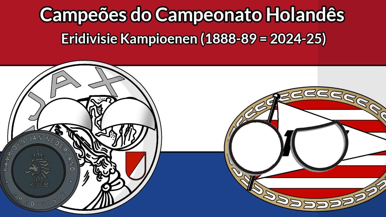 Campeões do Campeonato Holandês (1888-89 = 2024-25) Kampioen Eridivisie | Especial de 2 mil!