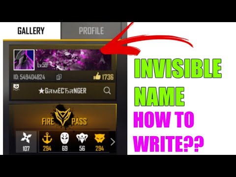 Invisible Name How To Write A Invisible Name In Free Fire Youtube