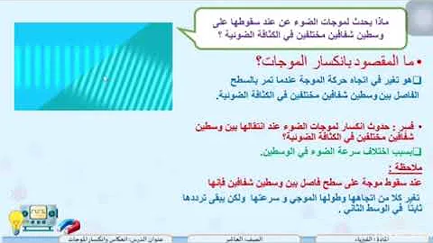شرح درس خصائص الحركة الموجية قسم 2فيزيا الصف العاشر Mp3