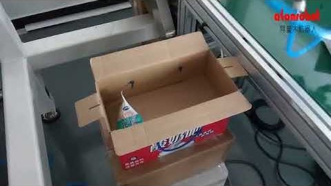 Delta robotic case packing solution for triangular package.