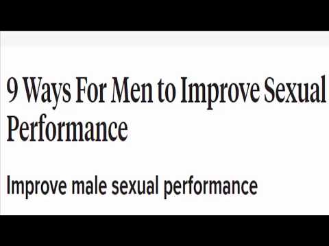 9 ways for men  to improve sexual performance