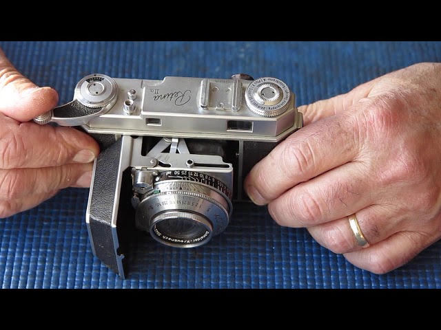 Kodak Retina IIa with a jammed front door - YouTube