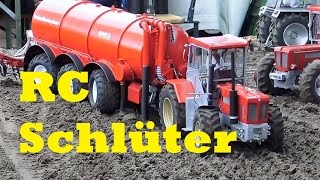 Schlüter RC Traktor im Einsatz mit XXL Pumptankwagen - Nordhorn Feldtage 2016