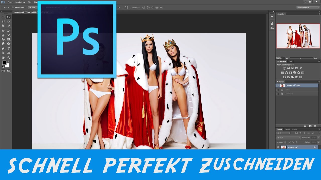 Bilder In Photoshop Schnell Und Einfach Zuschneiden Tutorial Youtube