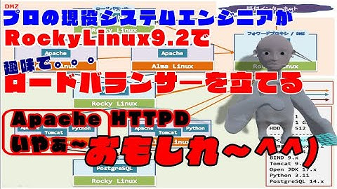 #012【Linux サーバー構築】Rocky Linux 9.2 上に Apache HTTPDで ロードバランサ―を立てる。WebAPサーバーを負荷分散してみましょう。