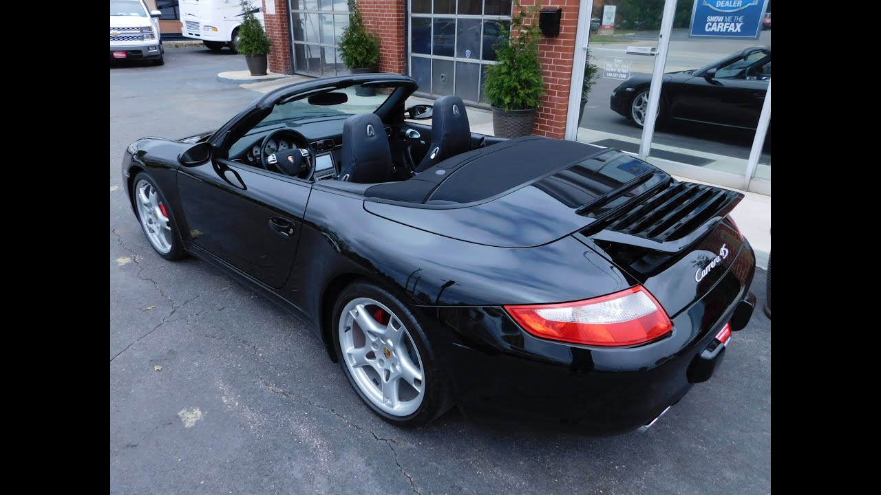 Porsche 911 997 C4S Cabriolet 2006 года — 6-ступенчатая коробка передач, черный кожаный салон, ал...