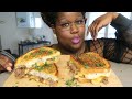 GRILLED MAC AND CHEESESTEAK SANDWICH 먹방 MUKBANG + RECIPE