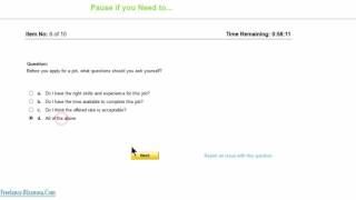Upwork Readiness test for independent contractors and  Managers