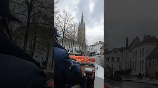 The Most Romantic View in Bruges, Belgium | Canal Boat Tour ቤልጂየም