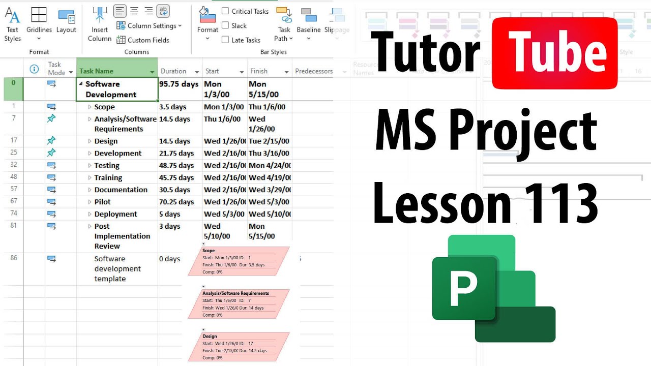 Microsoft Project - Lesson 113 - Printing Reports - YouTube