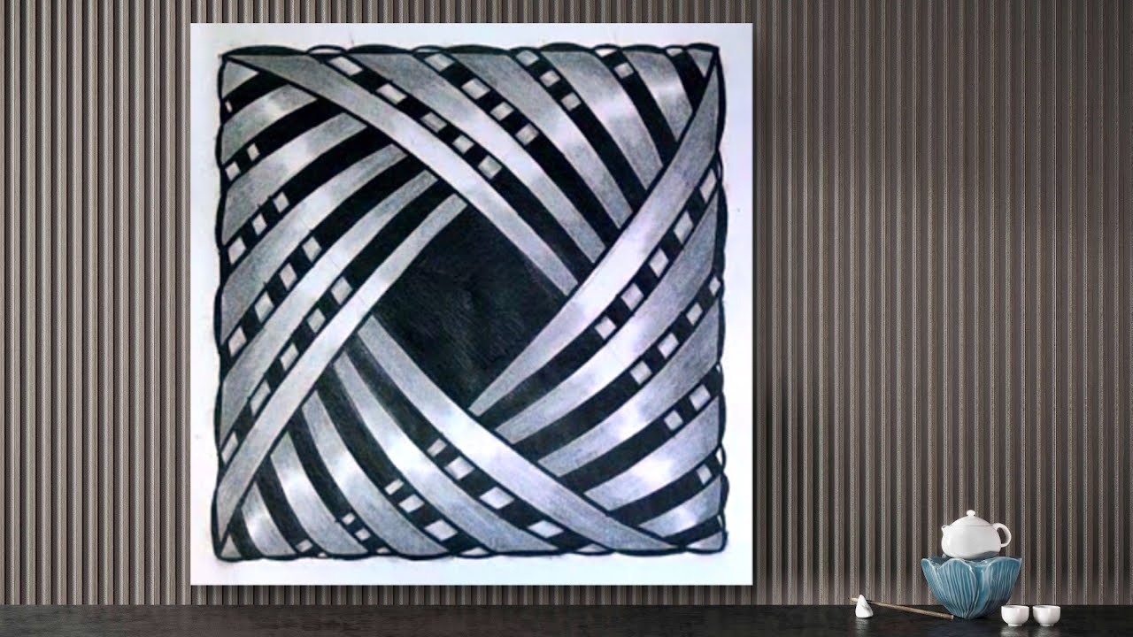 Pattern 542|Zentangle|Zentangle art|Illusion art|Zendoodle art|Doodle art|Easy art|Fun art|geometric