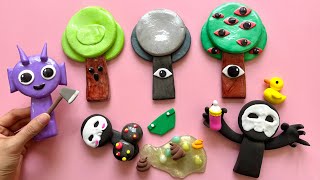 Making Incredibox Sprunki Clay Cracking Love Story Sprunki Black , Mr Tree , Pinki, Simon , Oren
