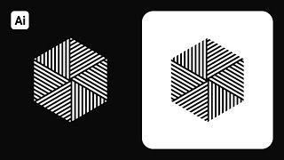 How to Design Hexagon Icon in Illustrator | Minimal Icon Design