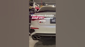 Audi S3 8Y Stock vs Catless downpipe sound clip with resonator delete #audi #audis3 #s38Y #8Y