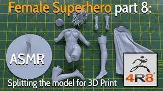 Female Superhero - Part 8: Splitting the model for 3D Print