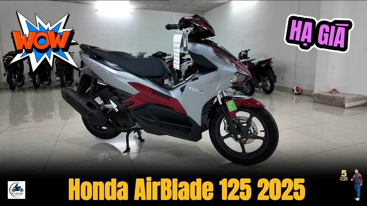 “HẠ GIÁ” Honda AirBlade 125 2025 ĐỎ BẠC ĐEN ▶ Mẫu xe tay ga QUỐC DÂN được yêu thích nhất 🔴 GXMV