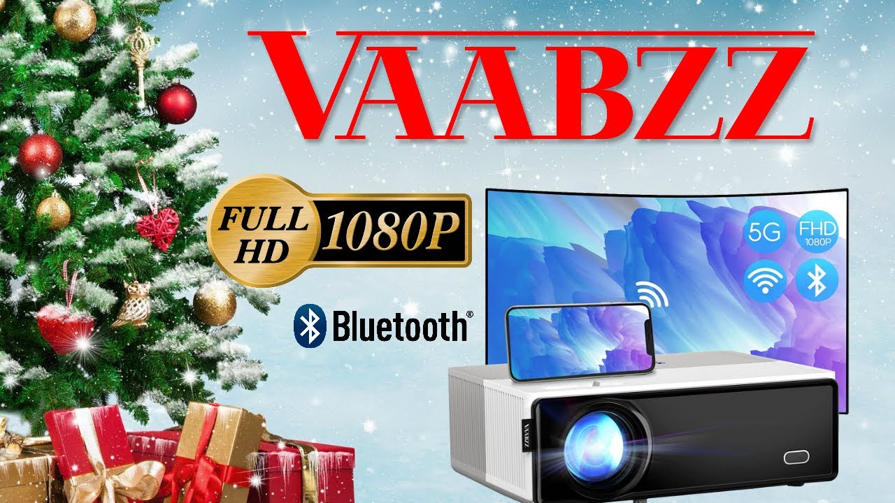 Светодиодный проектор VAABZZ 1080p RGB - с растянутым экраном проектора