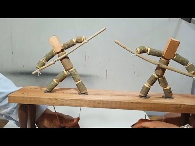  Handmade Wooden Fencing Puppets - 2024 New Pop The