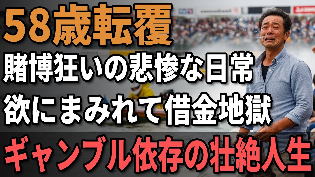 58歳男性、ギャンブル依存の地獄の告白『金も信用も全てを失った…』競艇で全てを失った男の孤独と後悔