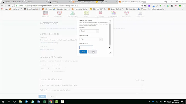 Setting up Notifications  in Brightspace by D2L