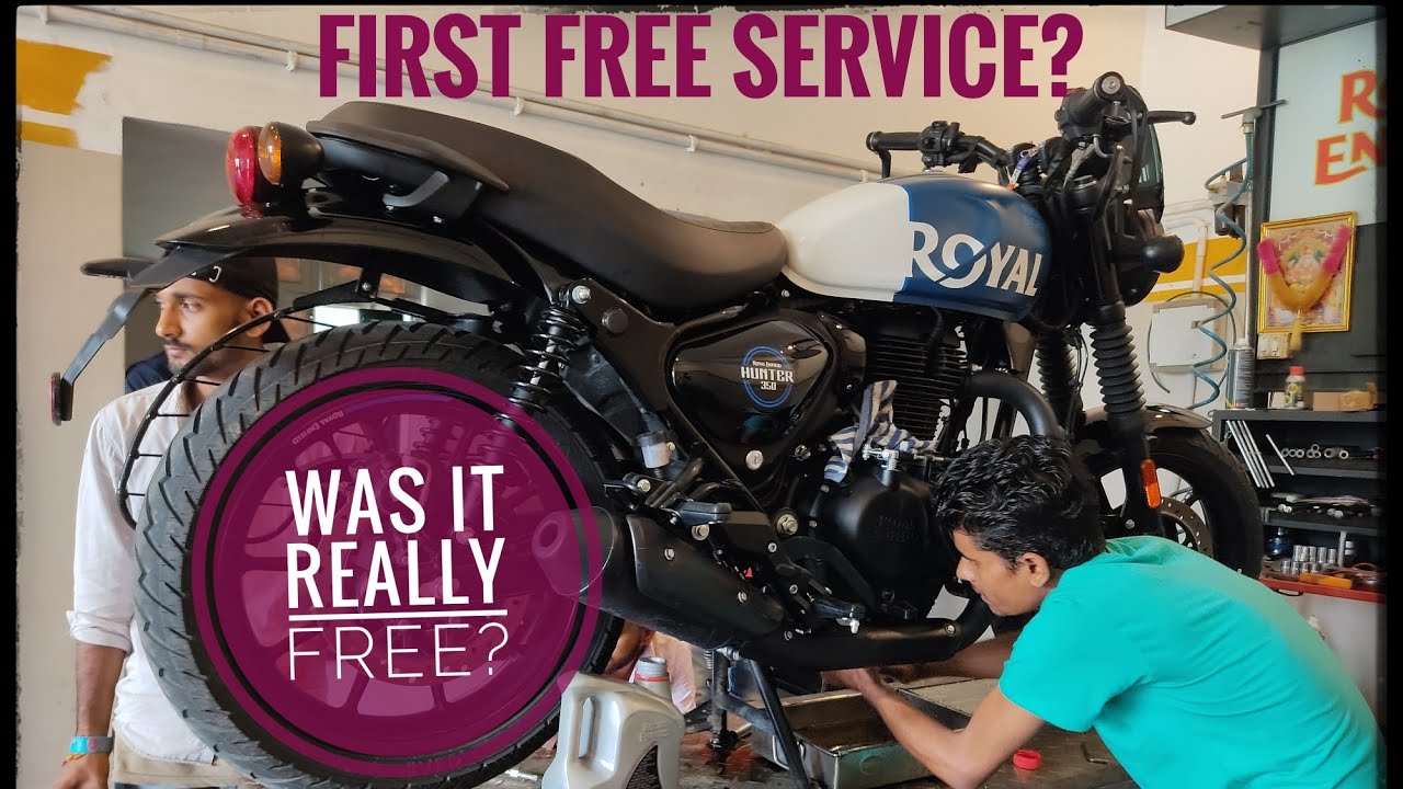 Service Hunter First free servicing of RE Hunter 350 #hunter350 || service cost ...