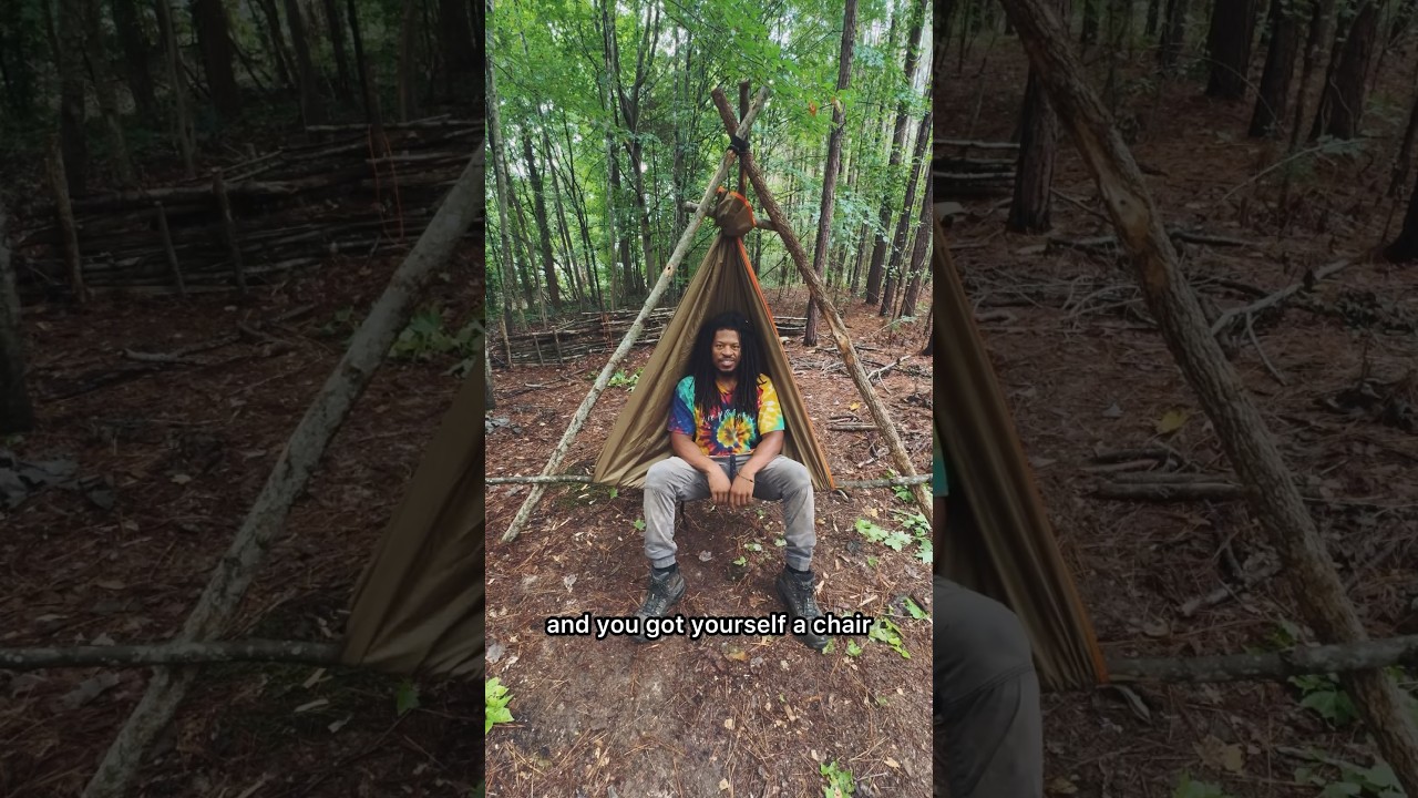 Camping Tarp Chair. #camping #bushcraft #outdoors - YouTube