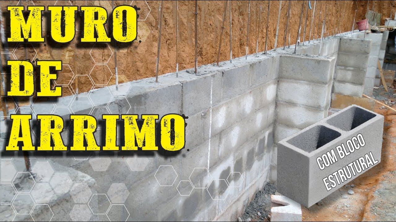 Como reforçar um muro de arrimo  Paredes de concreto, Construir um muro,  Muro de contenção