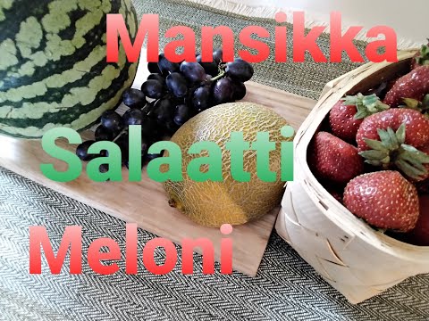 Mansikka - meloni - salaatti