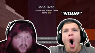 Caseoh Reacts To Jynxzi Losing Hardcore Minecraft