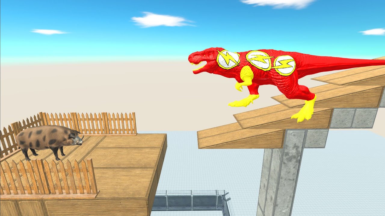 Super Dinosaur can eat pig - Animal Revolt Battle Simulator - YouTube