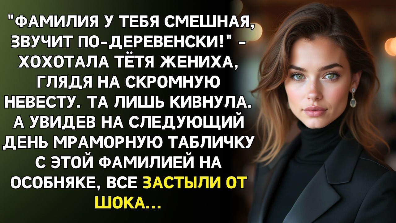 Родня жениха высмеяла мою «простую фамилию». Но когда они увидели её на фасаде особняка — побледнели