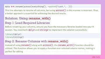 How to Rename Multiple Columns in dplyr without Errors