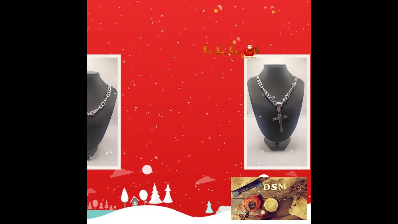 Handmade 999fs 30" endless chain and rustic cross