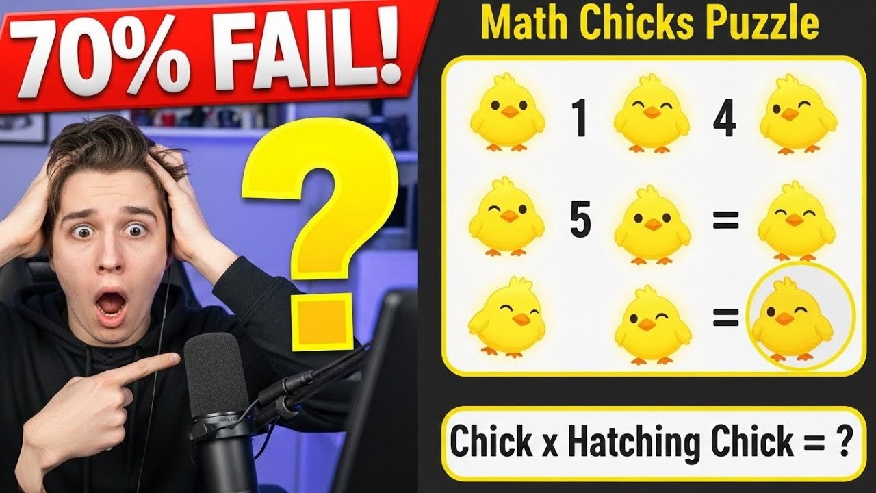 🐥 × 🐣 = ? Let's Solve It! | Viral  Math Chicks Puzzle Live Stream 🧩