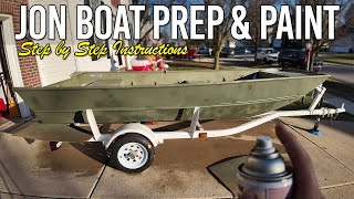 1448 Lowe Jon Boat Paint & Prep - Rustoleum Paint Job