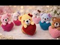 How to Crochet Teddy Bear Keychain ❤️ | Valentine Crochet Gift | Amigurumi Tutorial l #teddybear