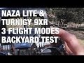 NAZA Lite and TBS Discovery with Turnigy 9XR 3 Flight Modes - GPS Attitude, Manual, &amp; Failsafe