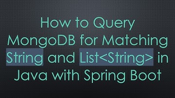How to Query MongoDB for Matching String and List String  in Java with Spring Boot